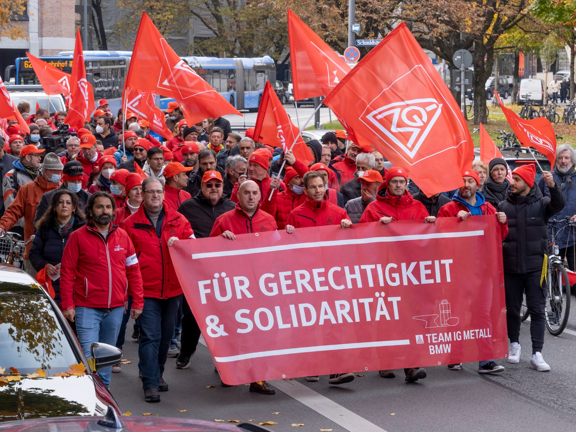 Demonstratiionszug zum Odeonsplatz in München