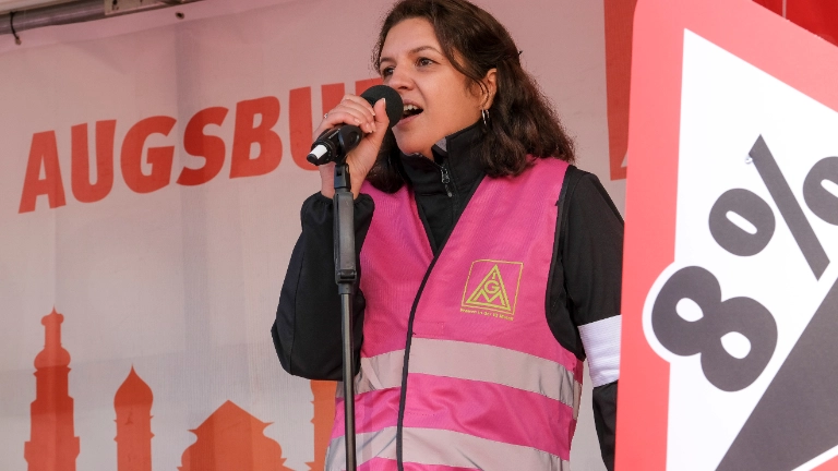 Demo und Kundgebung 3. M+E-Tarifverhandlung in Augsburg