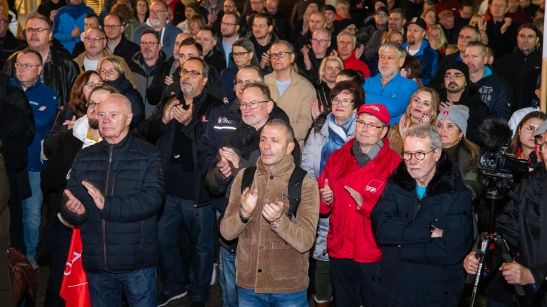 Kundgebung in Wolfsburg: "Stoppt den Kahlschlag"