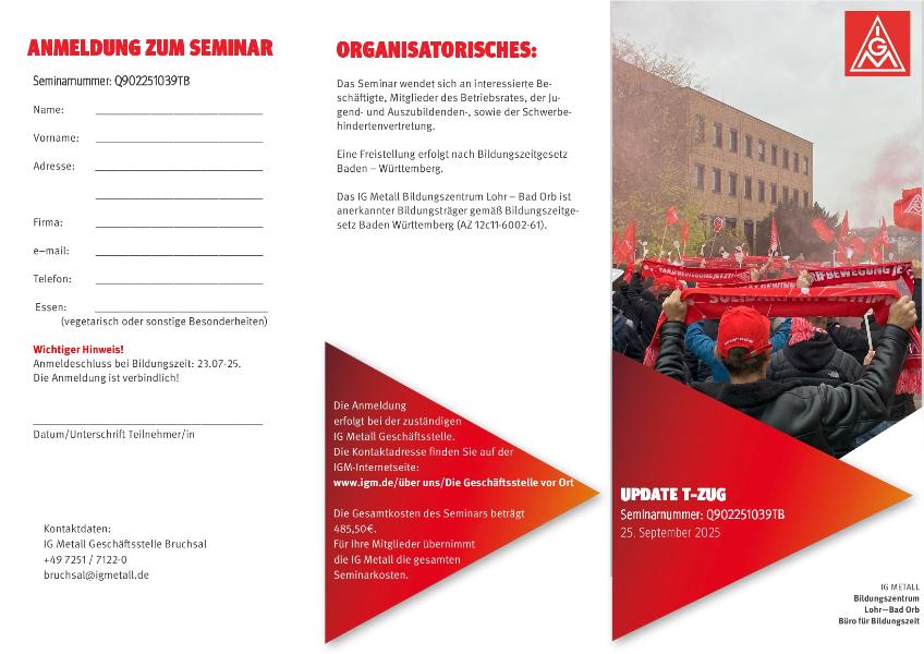 2025-09-25_Flyer_Update T-Zug_IGM Bruchsal