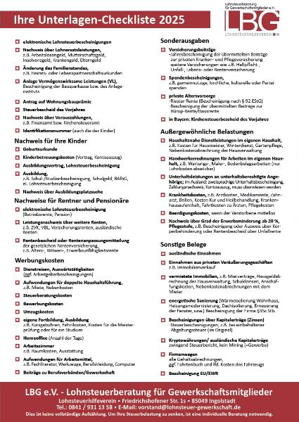 2026_Checkliste_Steuererklärung_2025